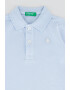 United Colors of Benetton Bluza polo din pique de bumbac organic - Pled.ro