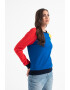 United Colors of Benetton Bluza sport cu decolteu la baza gatului si model colorblock 3J68E18F1 - Pled.ro