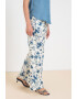 United Colors of Benetton Pantaloni cu model floral si talie inalta - Pled.ro