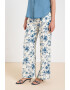 United Colors of Benetton Pantaloni cu model floral si talie inalta - Pled.ro