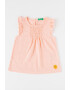 United Colors of Benetton Top de bumbac organic cu volane - Pled.ro