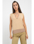 United Colors of Benetton Top uni cu decolteu in V - Pled.ro