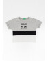 United Colors of Benetton Tricou cu model colorblock si imprimeu text - Pled.ro