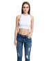 Urban Classics Top crop racerback cu aspect striat - Pled.ro