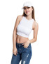 Urban Classics Top crop racerback cu aspect striat - Pled.ro