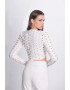 UVIA Bluza crop cu model cu decupaje - Pled.ro