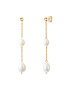 Valero Pearls Cercei drop placati cu aur de 14K - Pled.ro