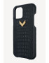 VELANTE OFFICIALE Carcasa pentru iPhone 13 Pro din piele cu logo metalic - Pled.ro