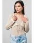 Vero Moda Cardigan crop cu decolteu in V Madera - Pled.ro