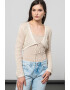 Vero Moda Cardigan crop cu decolteu in V Madera - Pled.ro