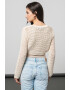 Vero Moda Cardigan crop cu decolteu in V Madera - Pled.ro