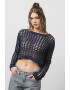 Vero Moda Pulover crop cu perforatii Ibiza - Pled.ro