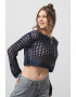 Vero Moda Pulover crop cu perforatii Ibiza - Pled.ro