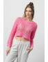 Vero Moda Pulover crop cu perforatii Ibiza - Pled.ro