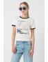 Vero Moda Tricou striat cu imprimeu Julie - Pled.ro