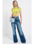 Versace Jeans Couture Bluza crop cu imprimeu abstract - Pled.ro