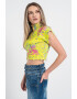 Versace Jeans Couture Bluza crop cu imprimeu abstract - Pled.ro