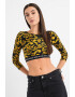 Versace Jeans Couture Bluza crop cu model - Pled.ro