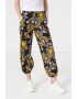 Versace Jeans Couture Pantaloni crop cu imprimeu floral si logo - Pled.ro