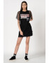 Versace Jeans Couture Rochie cu imprimeu si strat exterior din plasa - Pled.ro