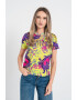 Versace Jeans Couture Tricou cu imprimeu abstract si logo - Pled.ro