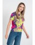 Versace Jeans Couture Tricou cu imprimeu abstract si logo - Pled.ro