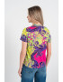 Versace Jeans Couture Tricou cu imprimeu abstract si logo - Pled.ro