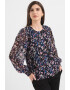 Vila Bluza acu model floral si decolteu rotund Vifalia - Pled.ro