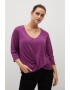 VIOLETA BY MANGO Bluza cu fronseuri Mimo - Pled.ro