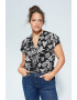 VIOLETA BY MANGO Bluza cu imprimeu Maoco - Pled.ro