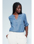 VIOLETA BY MANGO Bluza tip tunica din chambray Infinity - Pled.ro