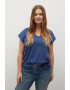 VIOLETA BY MANGO Tricou din bumbac organic cu decolteu in V Bob - Pled.ro