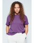 VIOLETA BY MANGO Tricou supradimensionat cu decolteu barcuta Salsa - Pled.ro