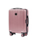 Wings Troler Cabina PC 565 - 55 cm 4 Roti Duble Cifru TSA Policarbonat Rose - Pled.ro