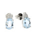 Yakima Jewellery London Cercei cu 6 diamante si pietre aquamarin - Pled.ro