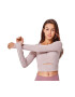 YEAZ Bluza crop cu decupaj frontal pentru fitness Revelation - Pled.ro