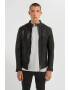 Young Poets Society Jacheta biker de piele cu guler scurt - Pled.ro