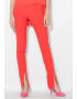 Zee Lane Collection Pantaloni rosu aprins cu pensa si slituri frontale - Pled.ro