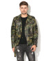 Zee Lane Denim Jacheta biker cu model camuflaj de piele sintetica - Pled.ro