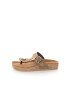 Zee Lane Papuci flip-flop maro taupe de piele nabuc - Pled.ro