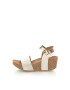 Zee Lane Sandale wedge de piele auriu deschis Ilenia - Pled.ro