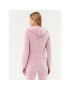 2005 Bluză Velour Zip Hoodie Roz Regular Fit - Pled.ro