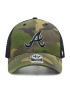 47 Brand Șapcă MLB Atlanta Braves Branson Trucker B-CBRAN01GWP-CMB Verde - Pled.ro