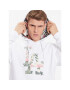 47 Brand Bluză Los Angeles Dodgers Coastal Floral Pop 47 Helix Hood Alb Regular Fit - Pled.ro