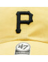 47 Brand Șapcă MLB Pittsburgh Pirates Double Under '47 CLEAN UP BAS-DBLUN920GWS-MZ06 Galben - Pled.ro