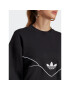 adidas Bluză Boyfriend Crew IB5750 Negru Regular Fit - Pled.ro