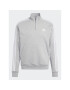 adidas Bluză Essentials Fleece 3-Stripes IJ8905 Gri Regular Fit - Pled.ro