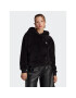 adidas Bluză Essentials+ Fluffy Teddy Hoodie IC2253 Negru Loose Fit - Pled.ro