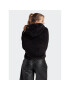 adidas Bluză Essentials+ Fluffy Teddy Hoodie IC2253 Negru Loose Fit - Pled.ro