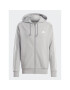 adidas Bluză Essentials French Terry 3-Stripes Full-Zip Hoodie IC9833 Gri Regular Fit - Pled.ro